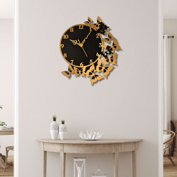 Wooden Silent Non-Ticking Wall Clock for Home Stylish Latest Designer Wall Clock for Home Living Room Bedroom Office Hall