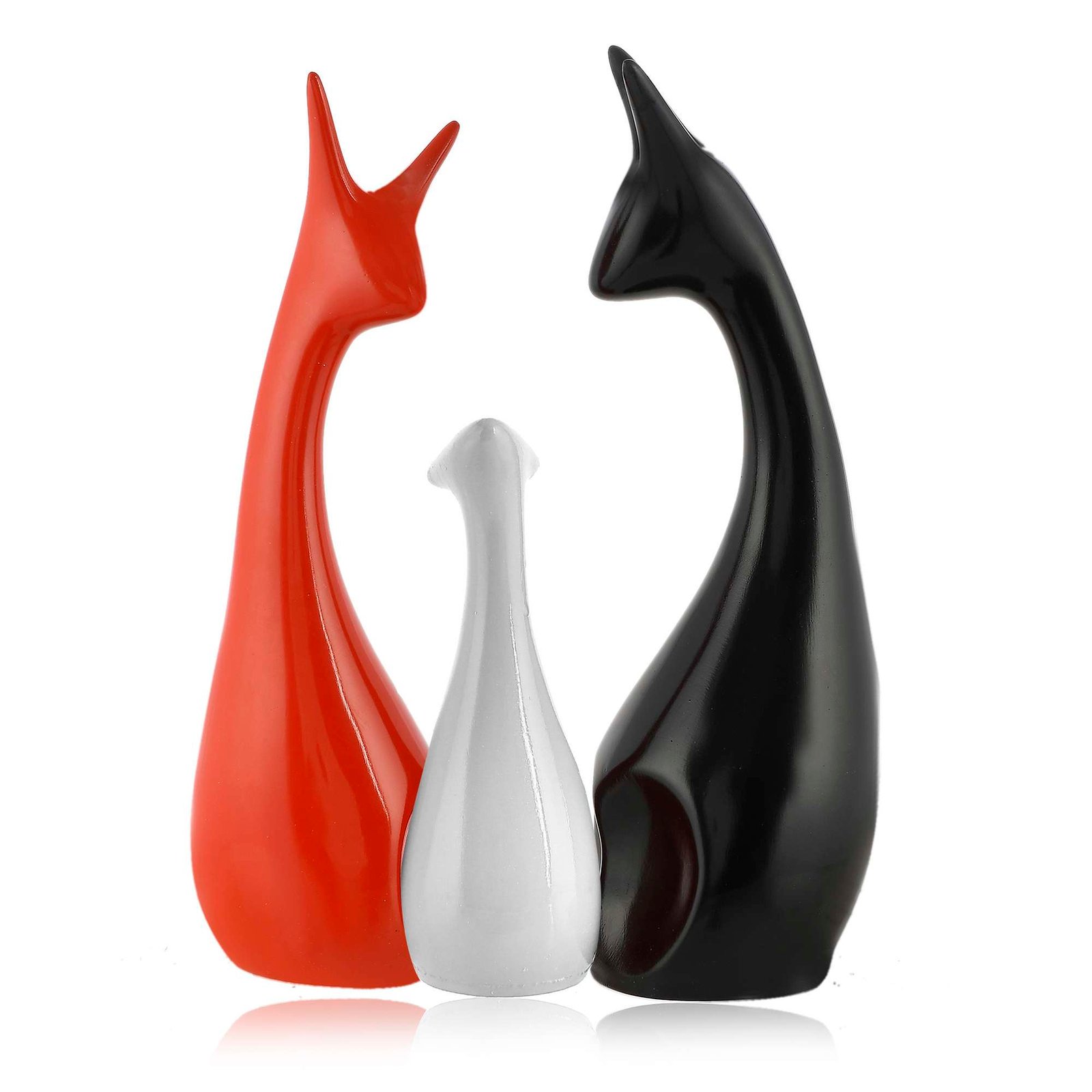 Giraffe Pair Antique Finish Showpiece - Image 3